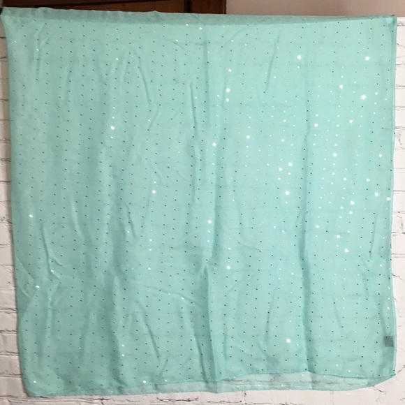 Oversized Aqua with Sparkle Infinity Scarf - Picture 4 of 6